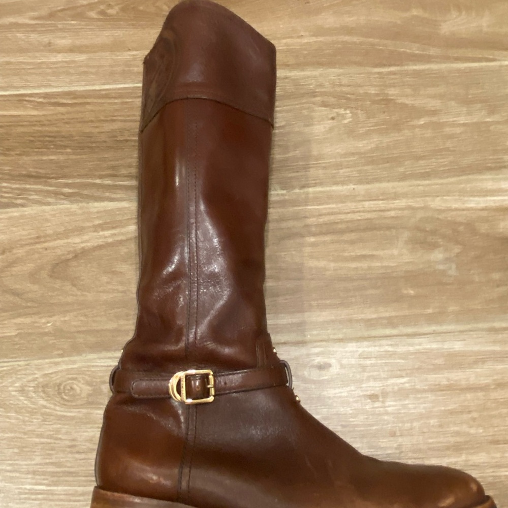 Tory Burch Brown Leather Riding Boots - Picture 6 of 16